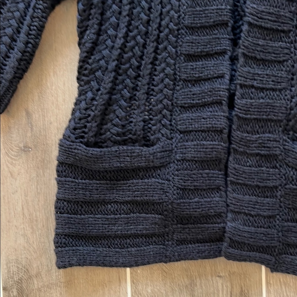 Women's Navy Knit Sweater - Picture 2 of 5
